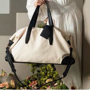 Henny and Lev Canvass Leather Weekender Bag